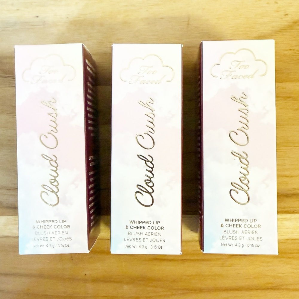 TOO FACED Cloud Crush Bundle of 3 Whipped Lip and Cheek Color
